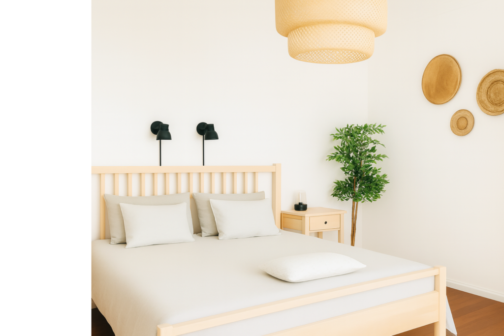 Monsanto Room with double bed and light interior at Countryside Inn Central Portugal